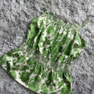 Silk Green Paisley Women's Top
